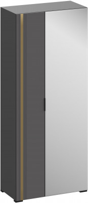Эмэ Шкаф 2-х створчатый ШК-3938 с зеркалом, Графит