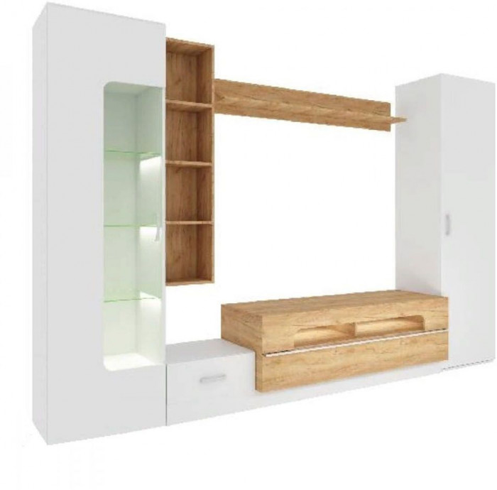 Loft - 20 стенка ТВА Белый / Дуб Вотан