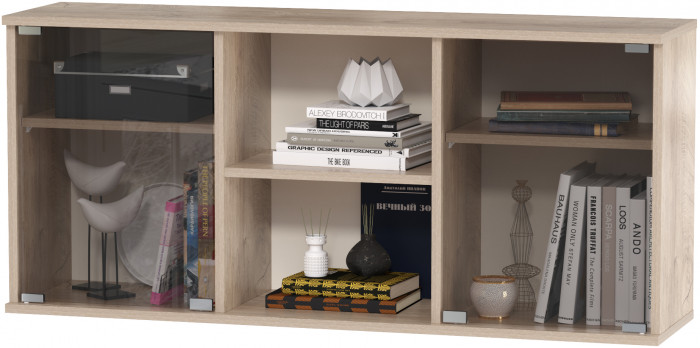 КР100 Бостон № 27, цвет дуб эндгрейн элегантный/фасады МДФ милк рикамо софт, 13.154+12.69+10.51+13.154, ШхГхВ 192,4х57,2х194,4 см.