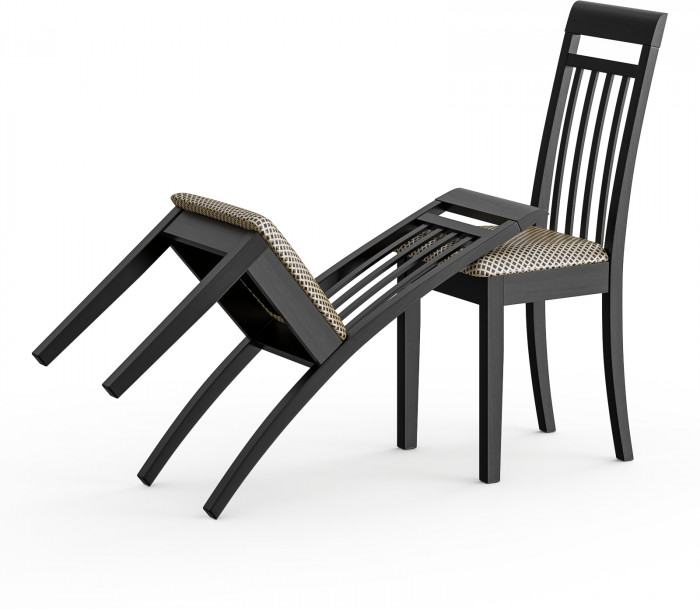 Два стула Мебель--24 Гольф-11 разборных, цвет венге, обивка ткань руми 812/8, ШхГхВ 40х40х100 см., от пола до верха сиденья 47 см.