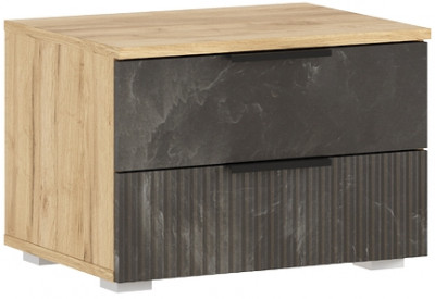 Марвэл Тумбы прикроватные 2шт, Дуб крафт/Мальта грей