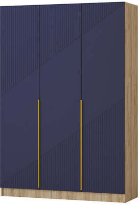 Шкаф Авис 1,5 (№1), Крафт золотой/Сапфир