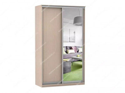 Шкаф купе Модерн 1190х450 2-х дверный 2-х секционный зеркало ясень