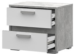 Денвер ТБ-01 Тумба Прикроватная (500 х448х354) ателье светлый/белый