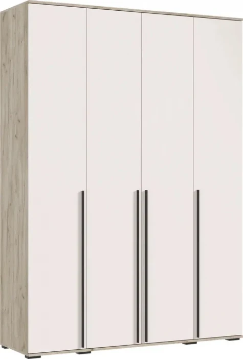 Норд Шкаф 4-х створчатый 1600 с антресолью, Крафт серый/Кашемир