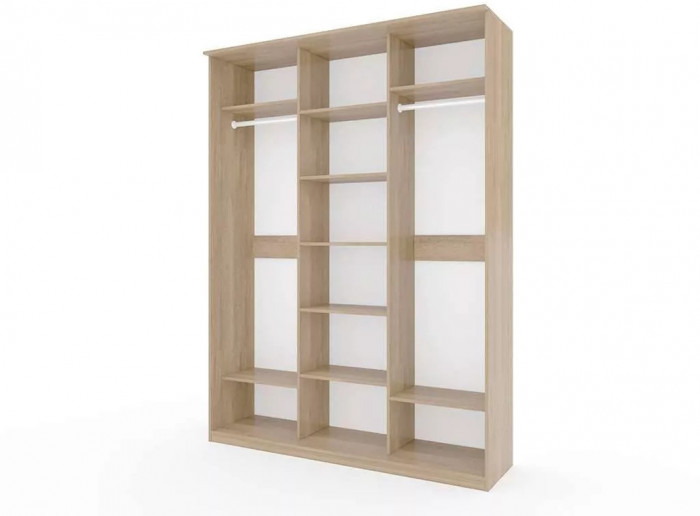 Шкаф купе Модерн 1776х600 3-х дверный 3-х секционный глухой ясень