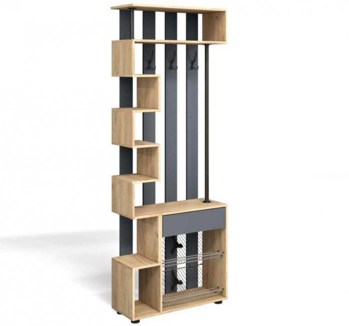 Прихожая мини-лайт компл. 3 дуб крафт/графит