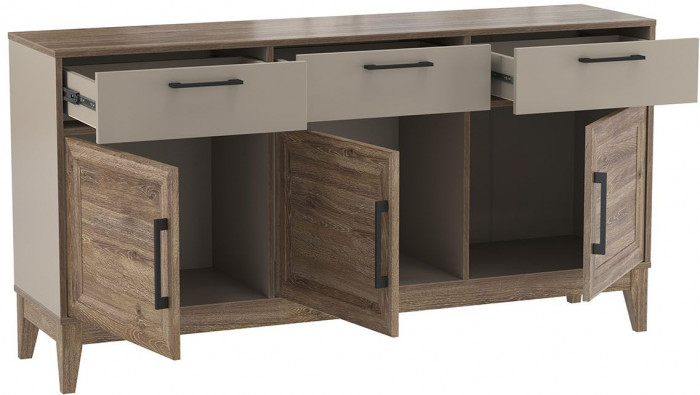 Сарита комод 75.04 Серый камень / Дуб Давос