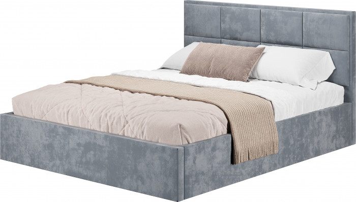 Кровать 160х200 с настилом ЛДСП Линда КР-16, Стальной