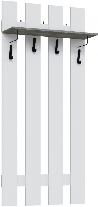 Вешалка Мадрид (0,8), Белый/Ателье светлое