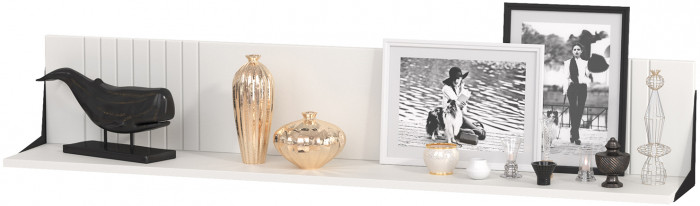 Валенсия Гостиная № 105, цвет ЛДСП белый шагрень/МДФ белый шагрень, ШхГхВ 327,3х38,4х225,2 см., ниша для ТВ 133х38х100 см., универсальная сборка