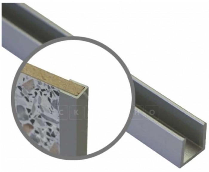 Планка алюминиевая 4мм к стеновой панели завершающая (торцевая)