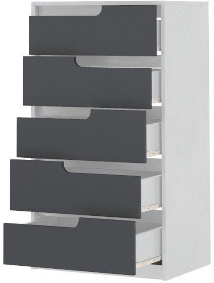 Модульная спальня Гавана, набор 2, Белый/Графит серый