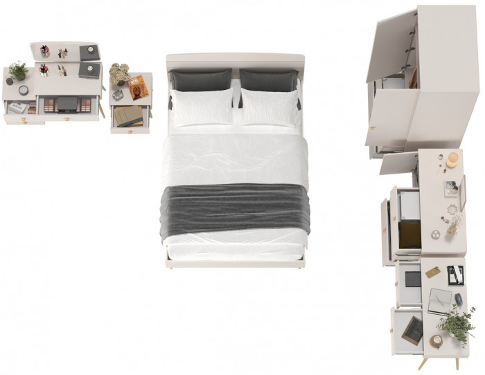 Афина Спальня 28-1400, кашемир серый