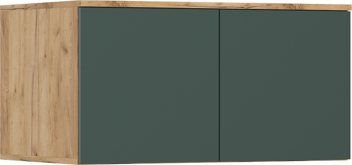 Норд Антресоль к шкафу 800, Дуб крафт/Изумрудный