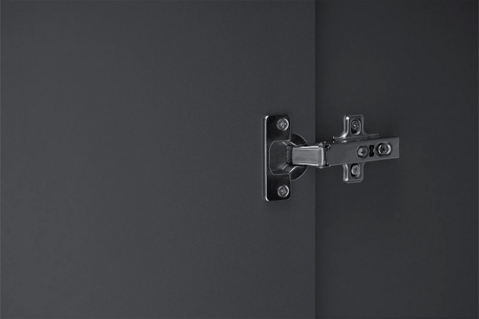 Шкаф распашной с наполнением (3 полки + 2 ящика + штанга) ШК 5 (800), Графит