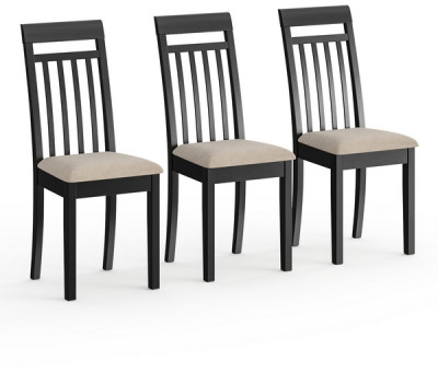 Три стула Мебель--24 Гольф-11 разборных, цвет венге, обивка ткань велюр капучино 25, ШхГхВ 40х40х100 см., от пола до верха сиденья 47 см.