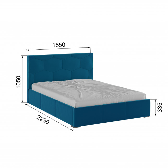 Манука Кровать интерьерная 140 атлантида, ПМ