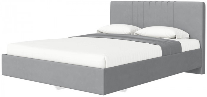 Кровать с латами Соло 160*200, Светло-серый