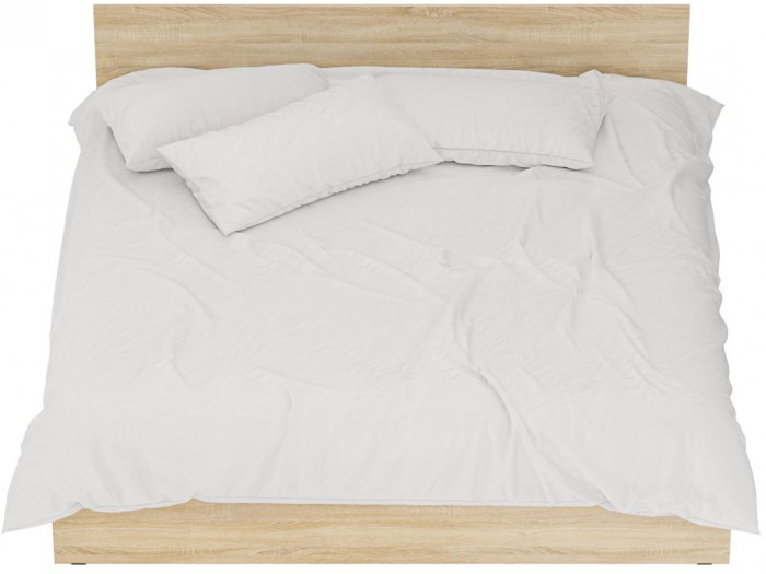 Стандарт Кровать с ящиками 1800, цвет дуб сонома, ШхГхВ 183,5х203,5х70 см., сп.м. 1800х2000 мм., без матраса, основание есть