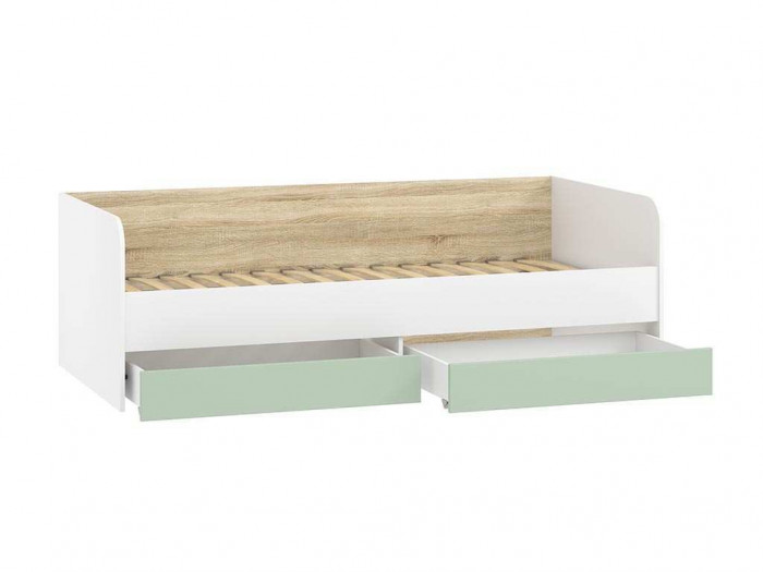 НМ 041.38 кровать Банни белый/дуб сонома/макарун