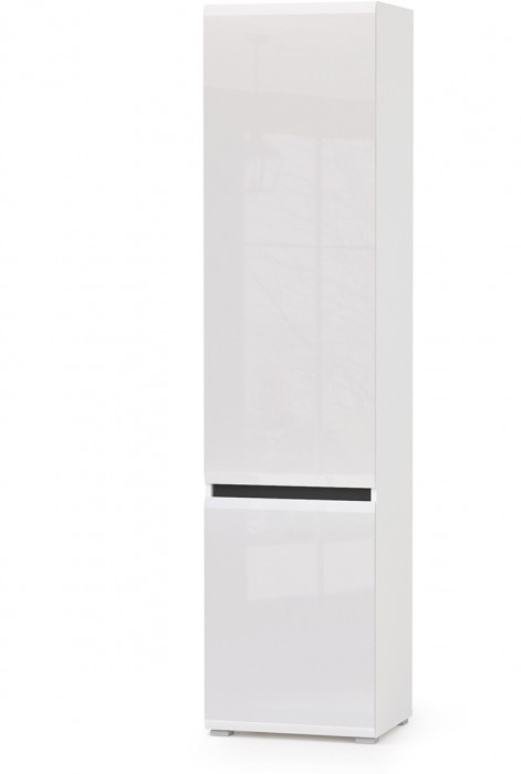 Сидней Комплектация № 037, корпус белый/чёрный/фасады МДФ белый глянец