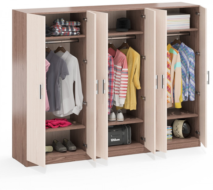 Три Шкафа С-МД-СК9Ш к компьютерному столу С-МД-СК9, ясень шимо светлый/ясень шимо тёмный