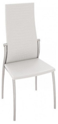 Комфорт-М Стул СМ-СРП-048 Гранд (Каркас Хром, Белый Аллигатор к/з 218 (белый))