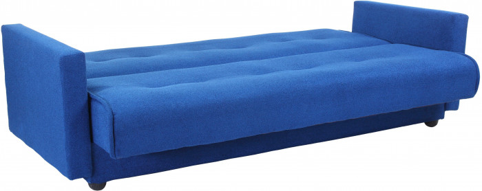 Раскладной диван-кровать, прямой, книжка, цвет синий, Милан 140