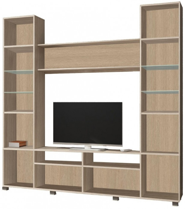 Моника Стенка МДФ (Венге / Белый глянец)