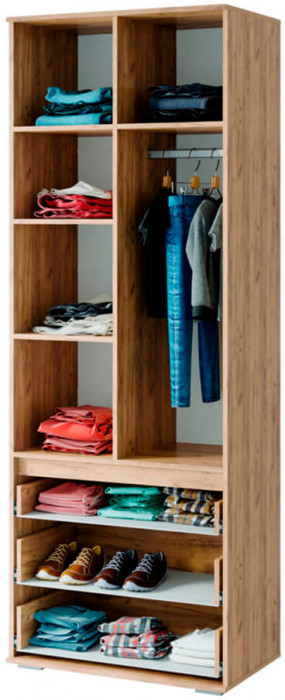 "Тренд" ШК-07 крафт/метрополитан грей/белый фп