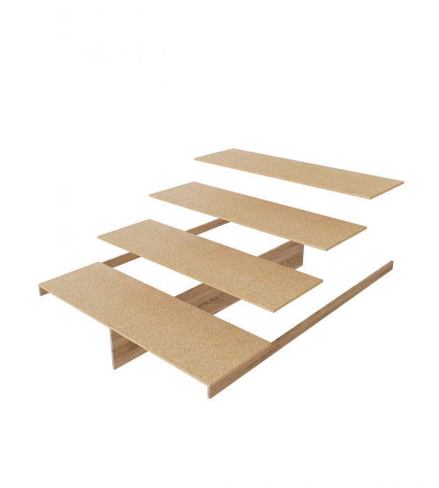 Кровать 140х200 "Адель" с настилом ДСП - Дуб сонома/Кашемир