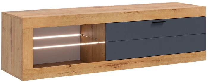 Прага Модульная Гостиная, вариант №1, Дуб Вотан/Графит