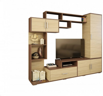 Гостиная Пекин ЛДСП (Ясень шимо темный / светлый)