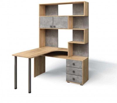 Стол Компьютерный СК-10 ЛЕВЫЙ Дуб крафт/ателье