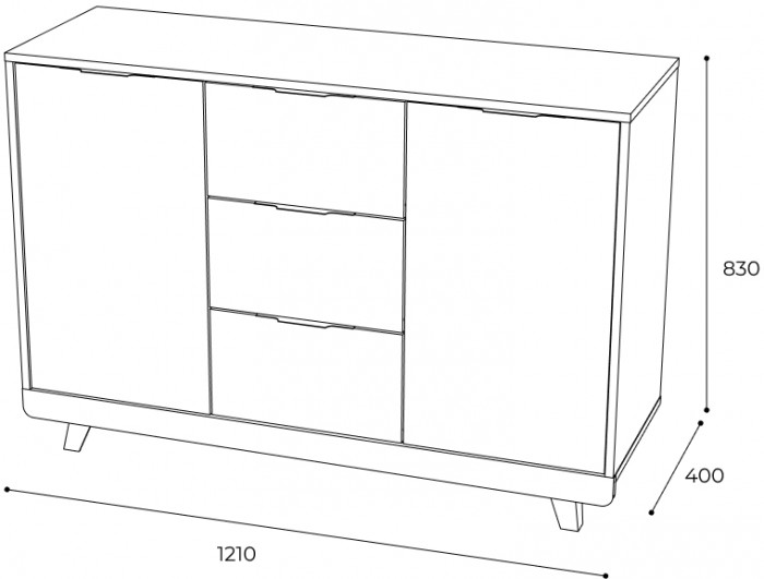 Комод "Мегаполис" КМ-15 Дуб каньон/фотопечать "Бали"