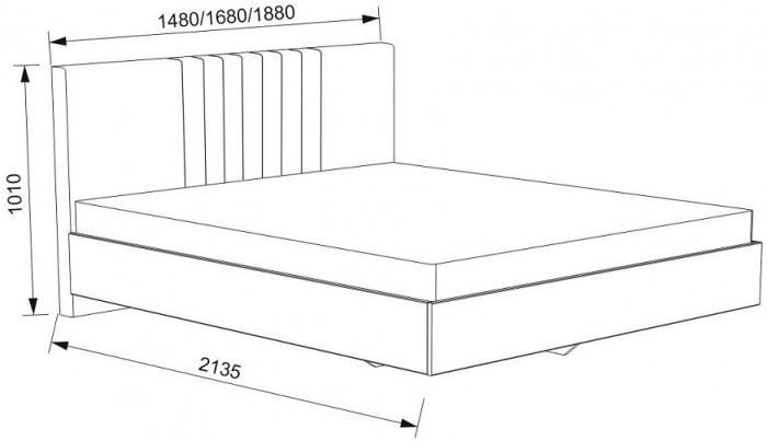 Кровать с латами Соло 180*200, Светло-бежевый
