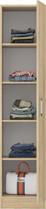 Стандарт Пенал, цвет дуб сонома, ШхГхВ 45х52х200 см., универсальная сборка