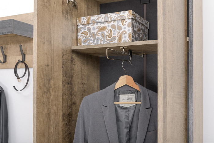 Трувор Прихожая 207, дуб гранж песочный/интра