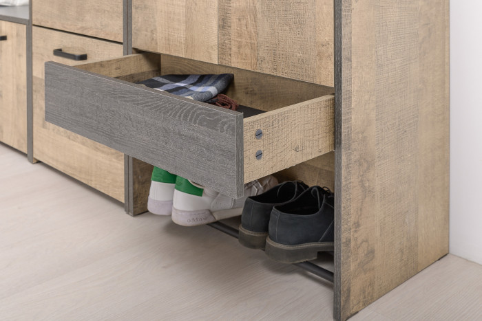 Трувор Прихожая 230, дуб гранж песочный/интра