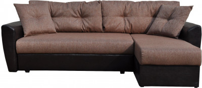 Диван УГЛОВОЙ Амстердам рогожка коричневая 160 НПБ