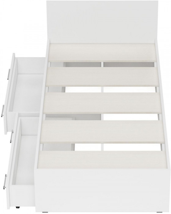 Стандарт Кровать с ящиками 0900, белый