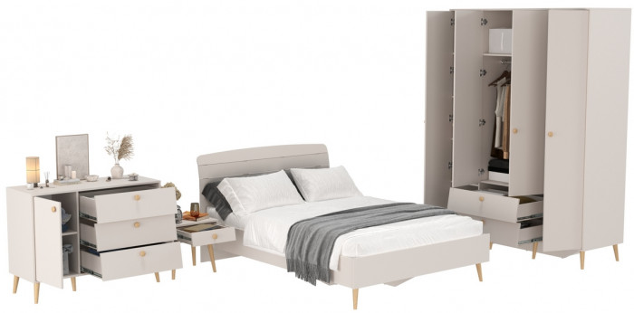 Афина Спальня 30-1400, кашемир серый