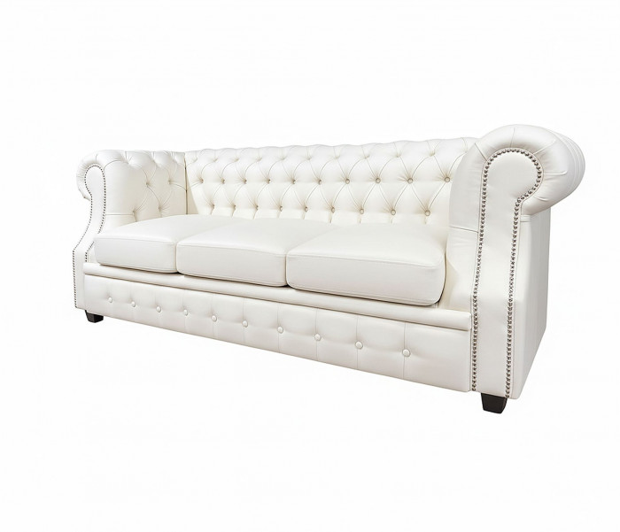 Диван Честер ЛОФТ 3-х местный, белый