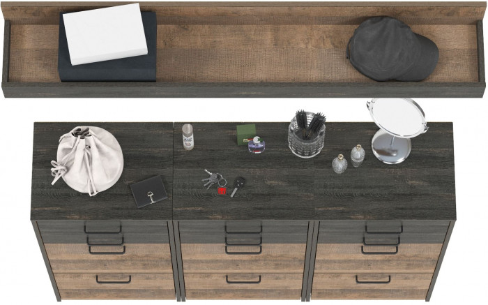 Трувор Прихожая 171, дуб гранж песочный/интра