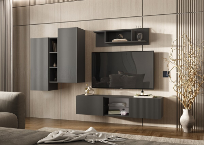 Оскар Гостиная вариант №1, Графит софт/графит