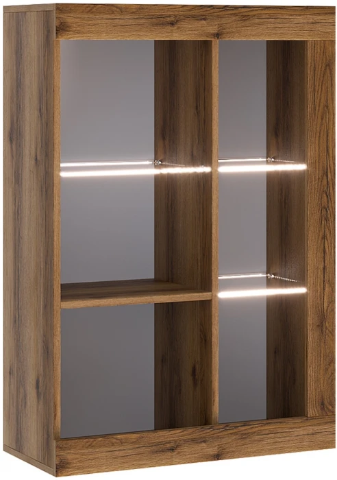 Прага Модульная Гостиная, вариант №1, Дуб Делано/Черный глянец