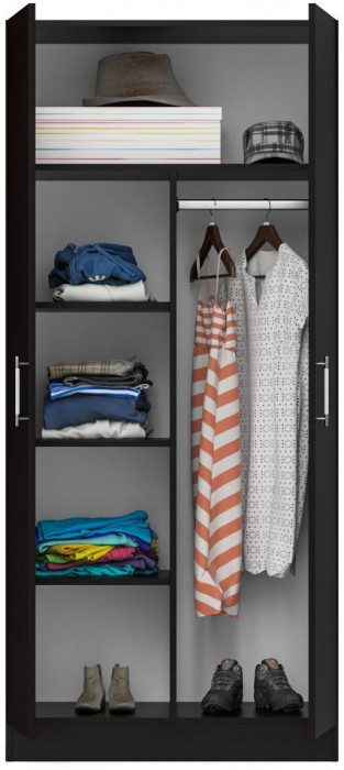 Стандарт Шкаф 2-х створчатый, цвет венге, ШхГхВ 90х52х200 см.