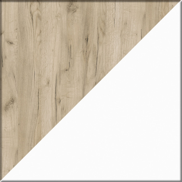 Трюмо 4-25910бел/дкс, цвет белый/дуб крафт серый, ШхГхВ 100х41,6х130 см., НЕ универсальная сборка