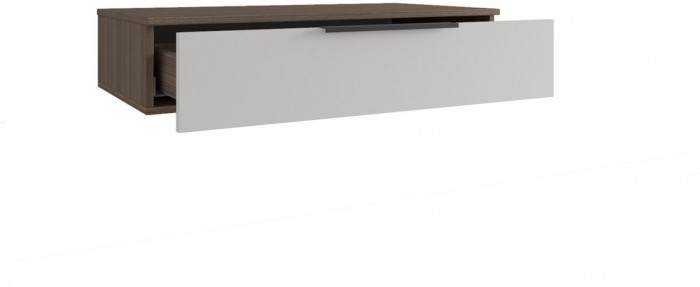 МС Роза Тумба подвесная 900.2, Ройс+ ручка скоба, Орех Франклин карамель/Белый софт